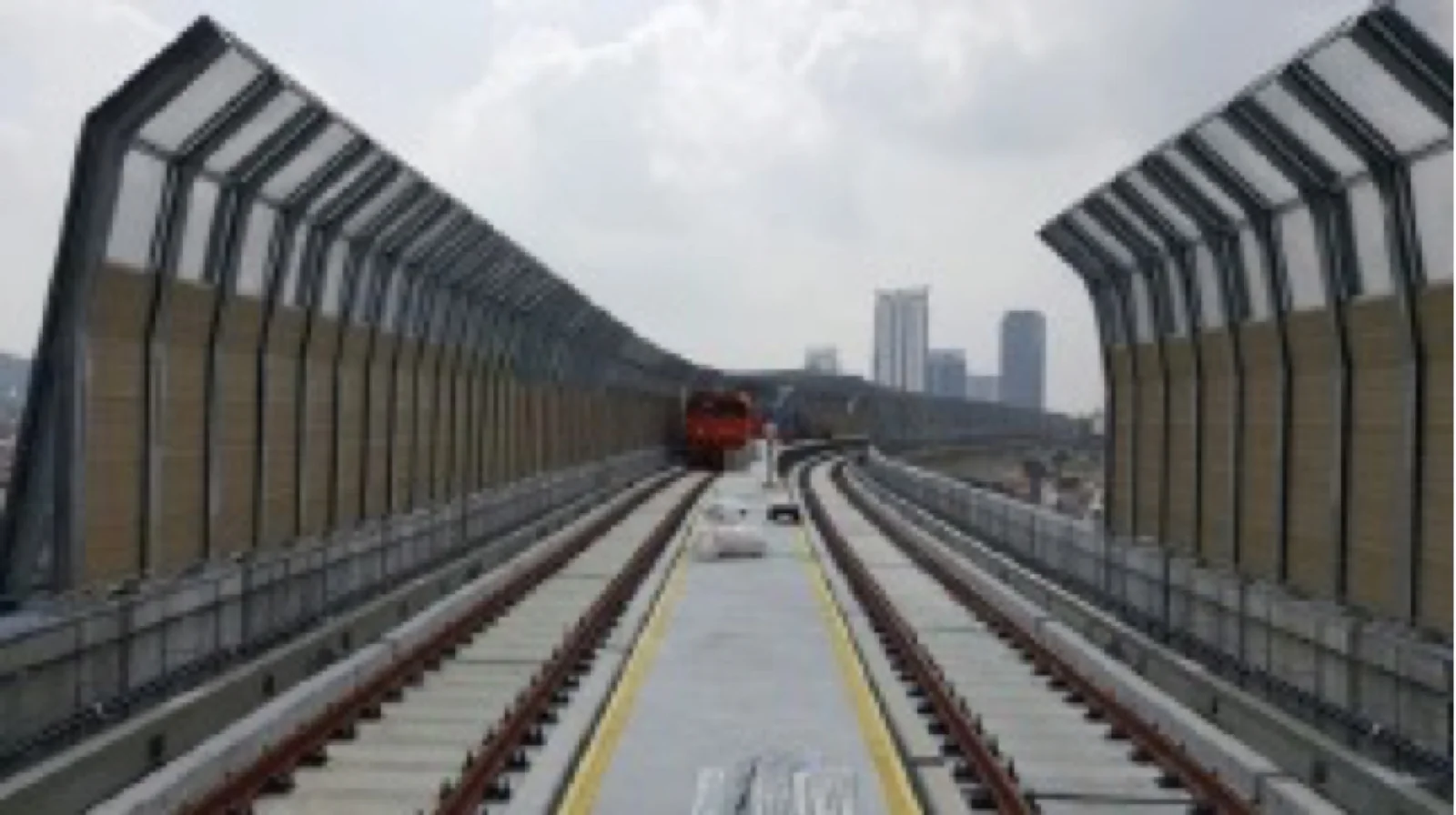 Noise barriers installed along the MRT Sungai Buloh-Kajang Line tracks